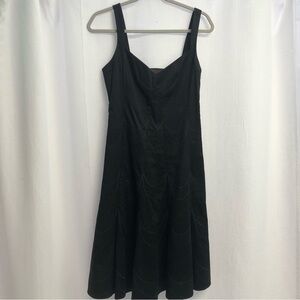 - Reiss Black Cotton Sateen Sleeveless Summer pin up Fit n flare Cocktail …